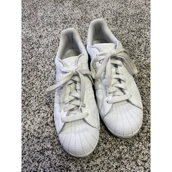 Adidas Superstar Clamshell Sneaker White/White, Men’s 11.5 Leather Athletic Shoe - Picture 3 of 11